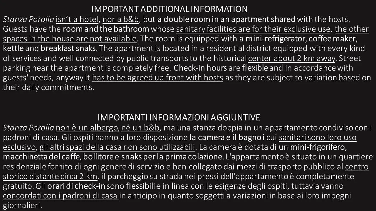 Privat bolig Stanza Porolla - Matrimoniale Con Bagno Privato Lejlighed Cagliari